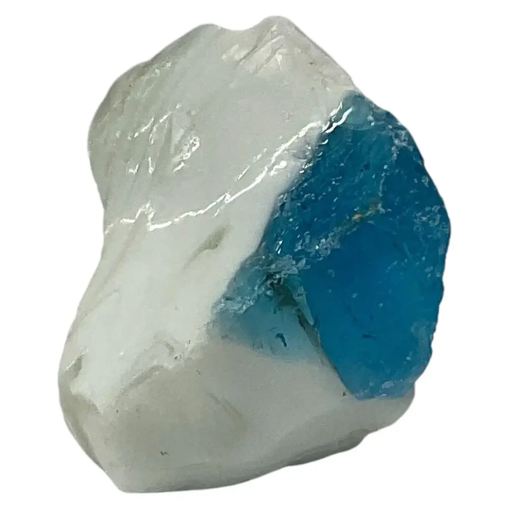 Milk Glass Satin Blue Tipped Art Glass Cullet Glowing Manganese Slag‎ #5GL141